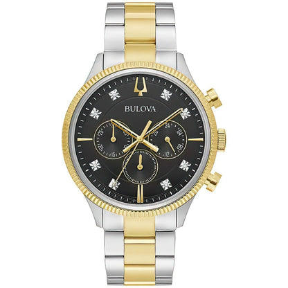 Bulova Diamante de hombre correa de metal – 98D172