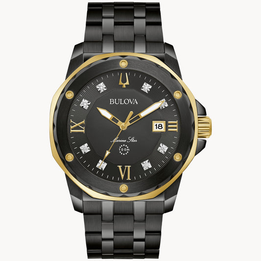 Bulova Marine Star de hombre pulsera de metal 44 mm – 98D176