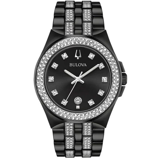 Bulova Crystal de hombre correa de metal – 98K101