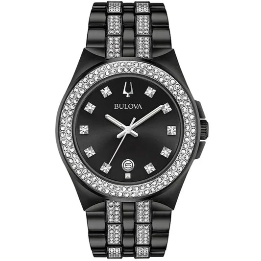 Bulova Crystal de hombre correa de metal – 98K101