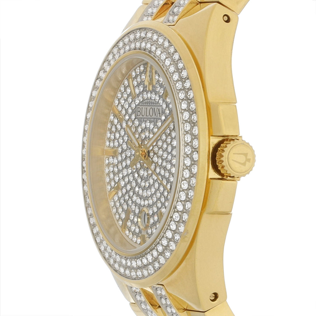 Bulova Crystal de hombre correa de metal – 98K102