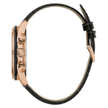 98K117 Reloj Bulova Crystal de hombre pulsera de cuero 43 mm