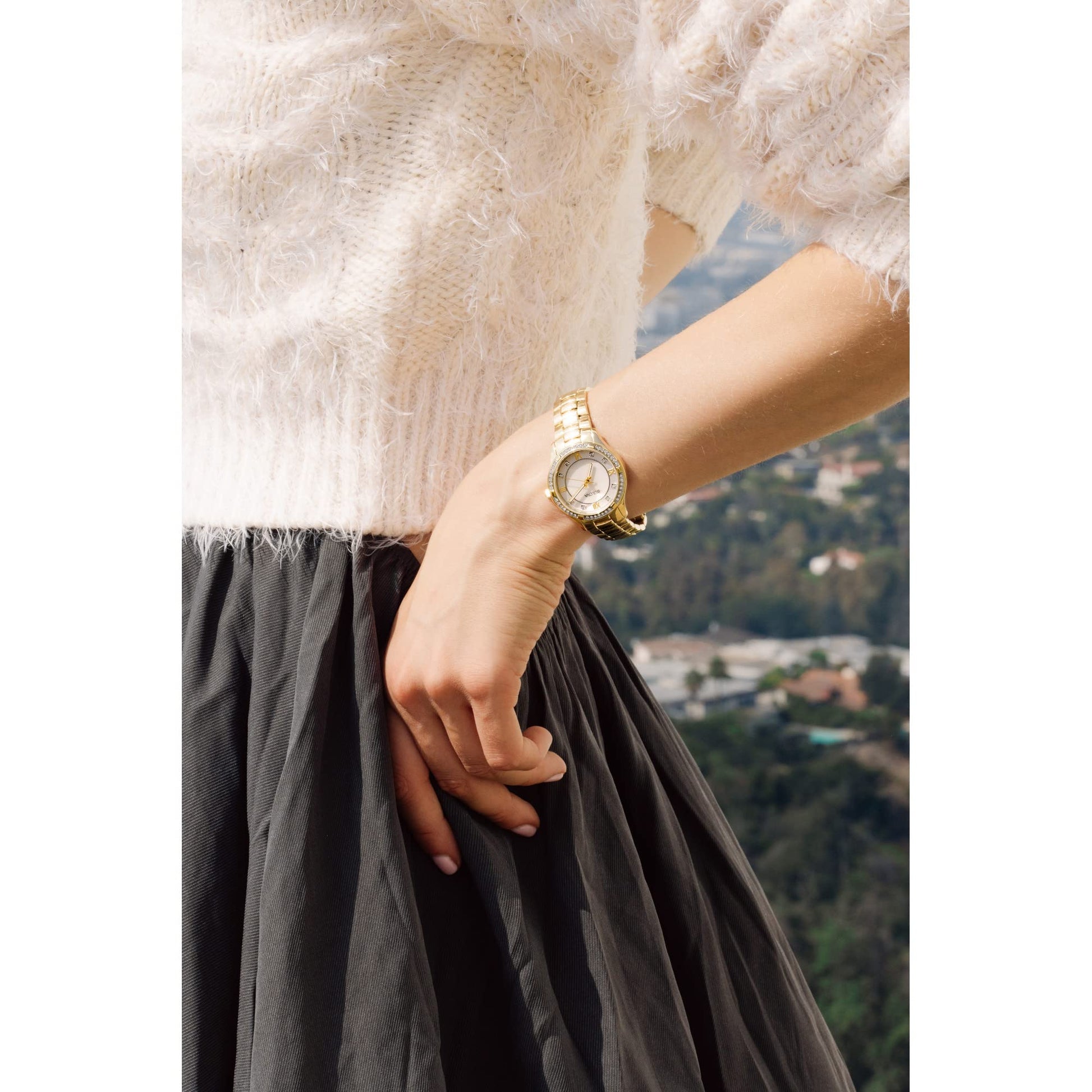 Bulova Crystal Accent para Dama banda de metal – 98L256