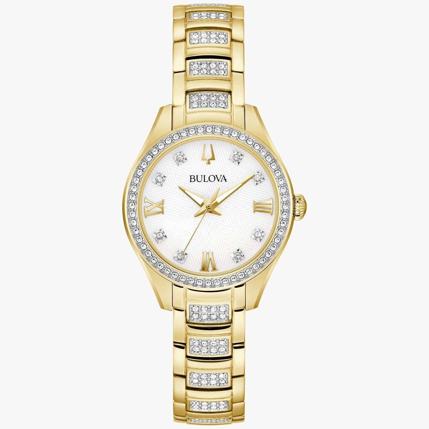 Bulova Cristal de señorita banda de acero inoxidable 29 mm – 98L306