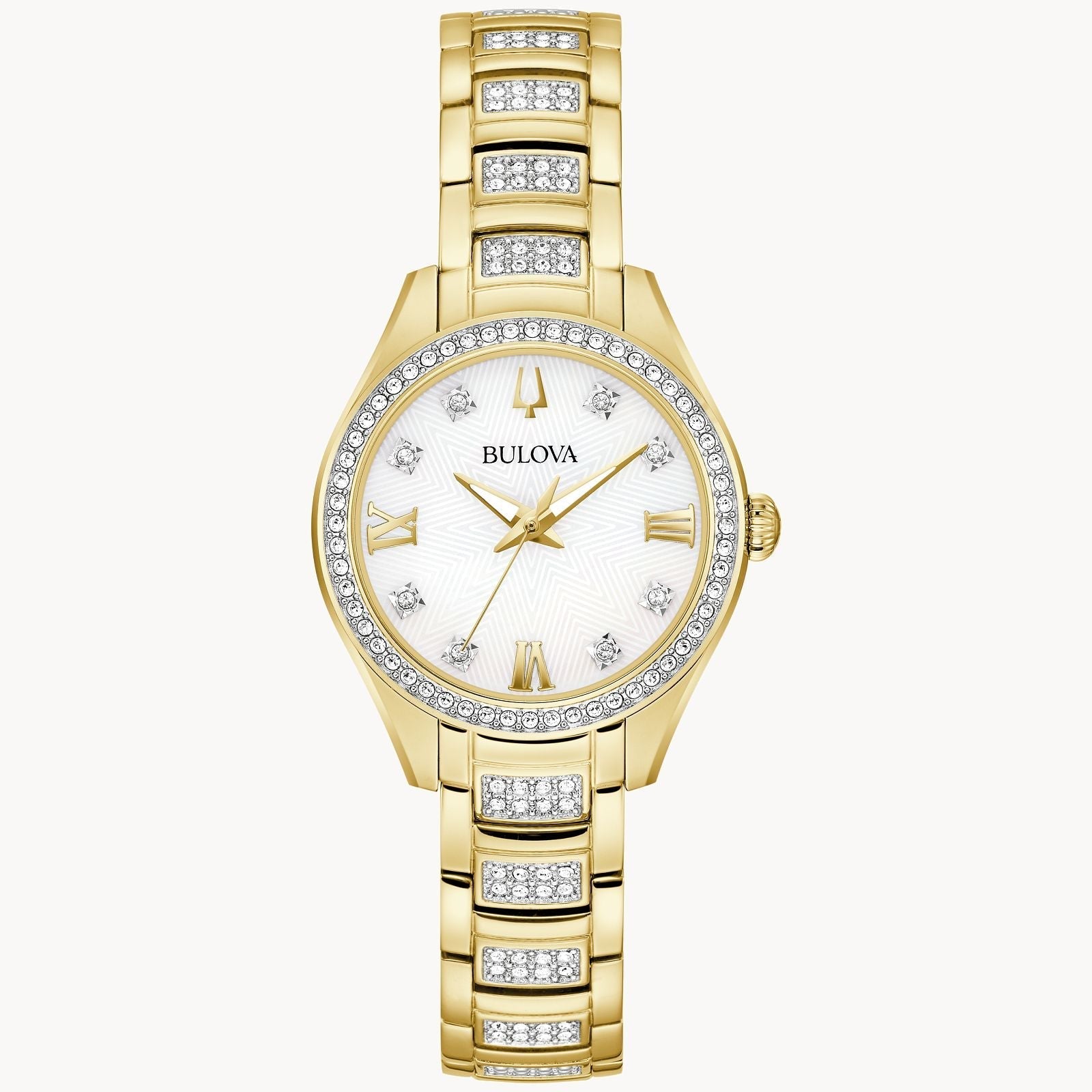 Bulova Cristal de señorita banda de acero inoxidable 29 mm – 98L306