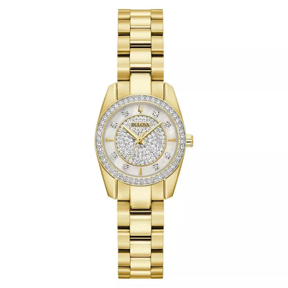 98L315 Reloj Bulova Cristal de señorita pulsera de metal