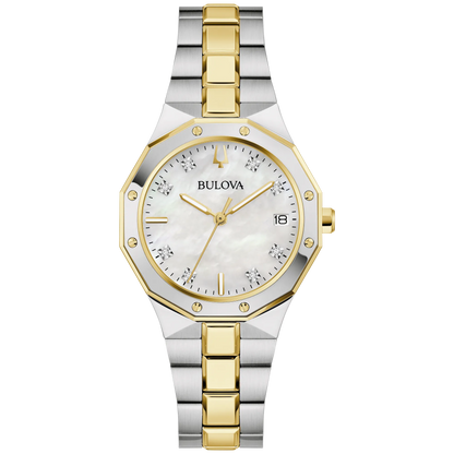 98P234 Reloj Bulova Prestige de dama banda de metal
