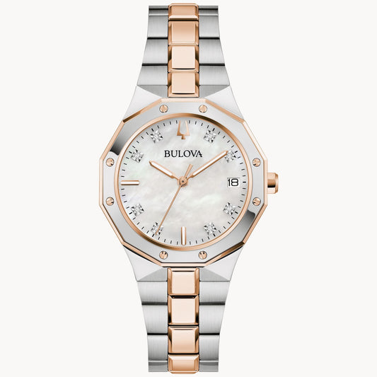 Bulova Prestige Diamond de dama correa de metal – 98P235
