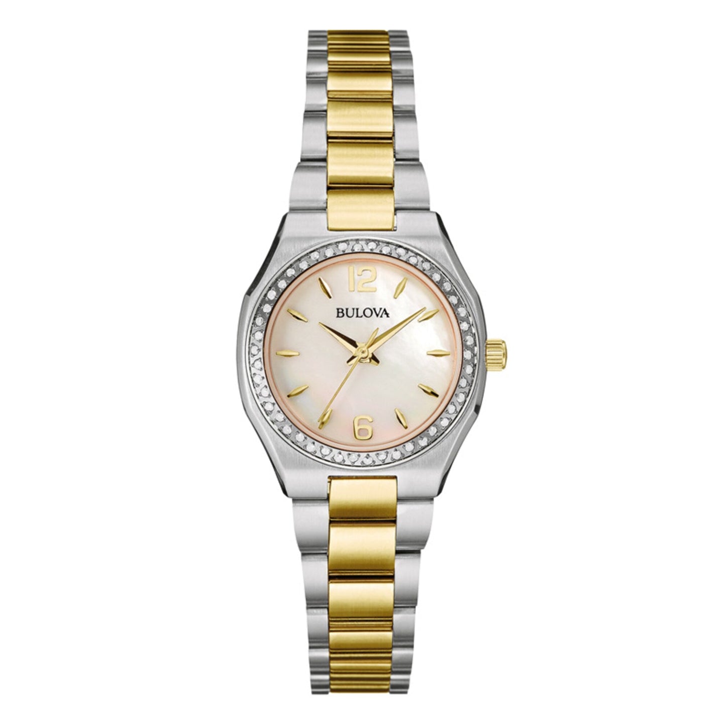 Bulova Diamond de mujer correa de metal – 98R204