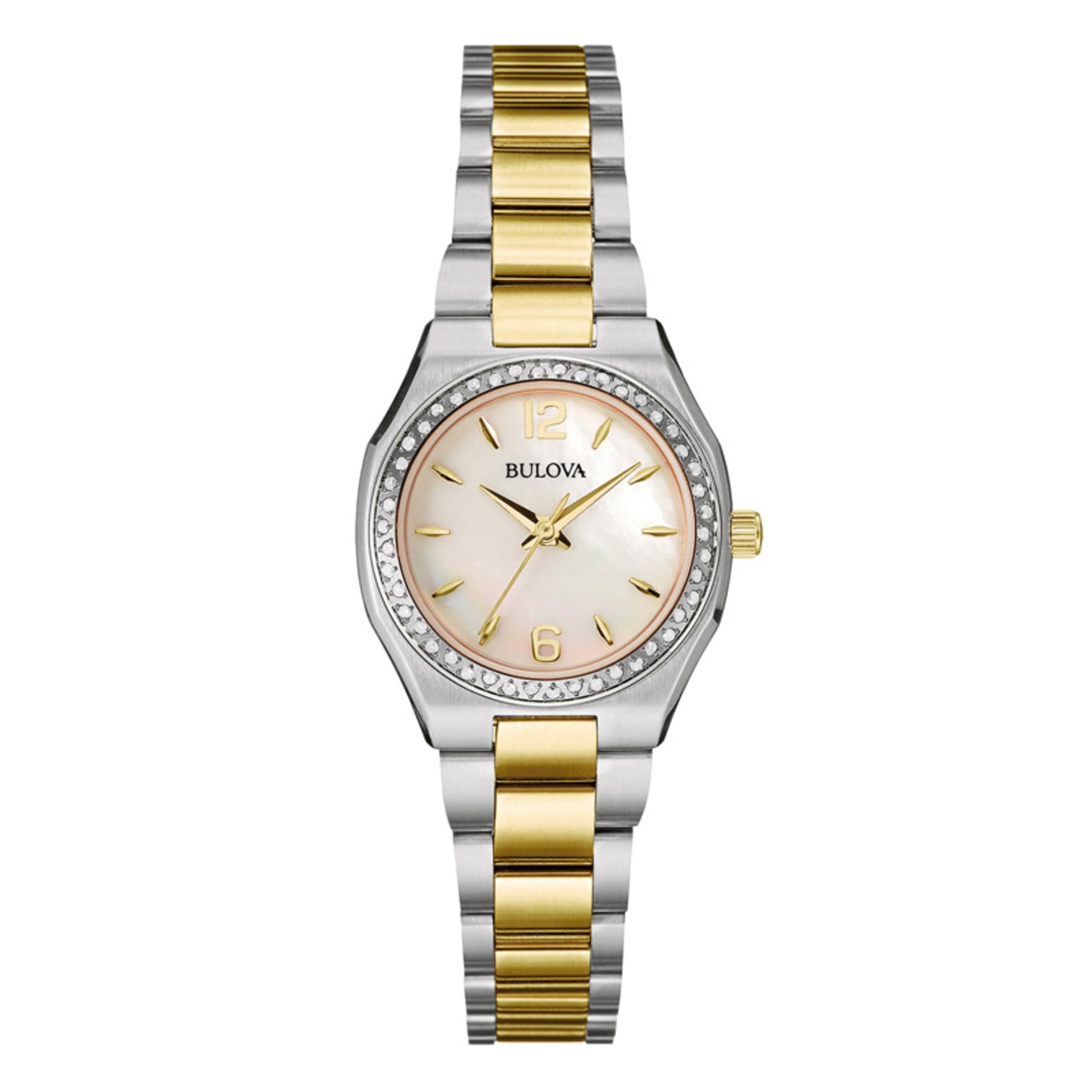 Bulova Diamond de mujer correa de metal – 98R204