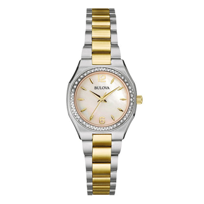Bulova Diamond de mujer correa de metal – 98R204
