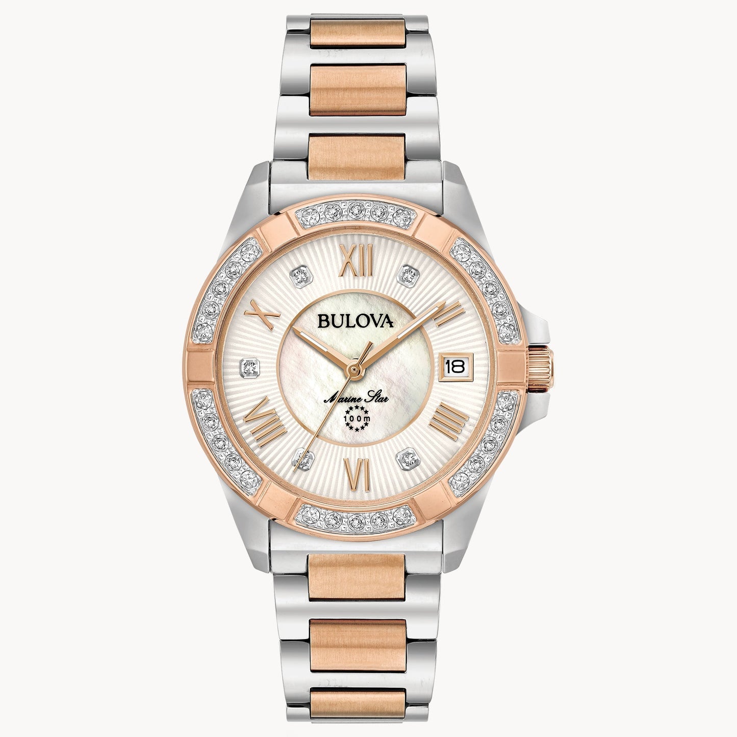 98R234 Reloj Bulova Marine Star de dama pulsera de metal 32 mm
