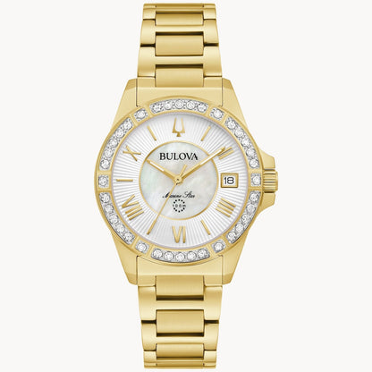 Bulova Marine Star de dama pulsera de metal – 98R294
