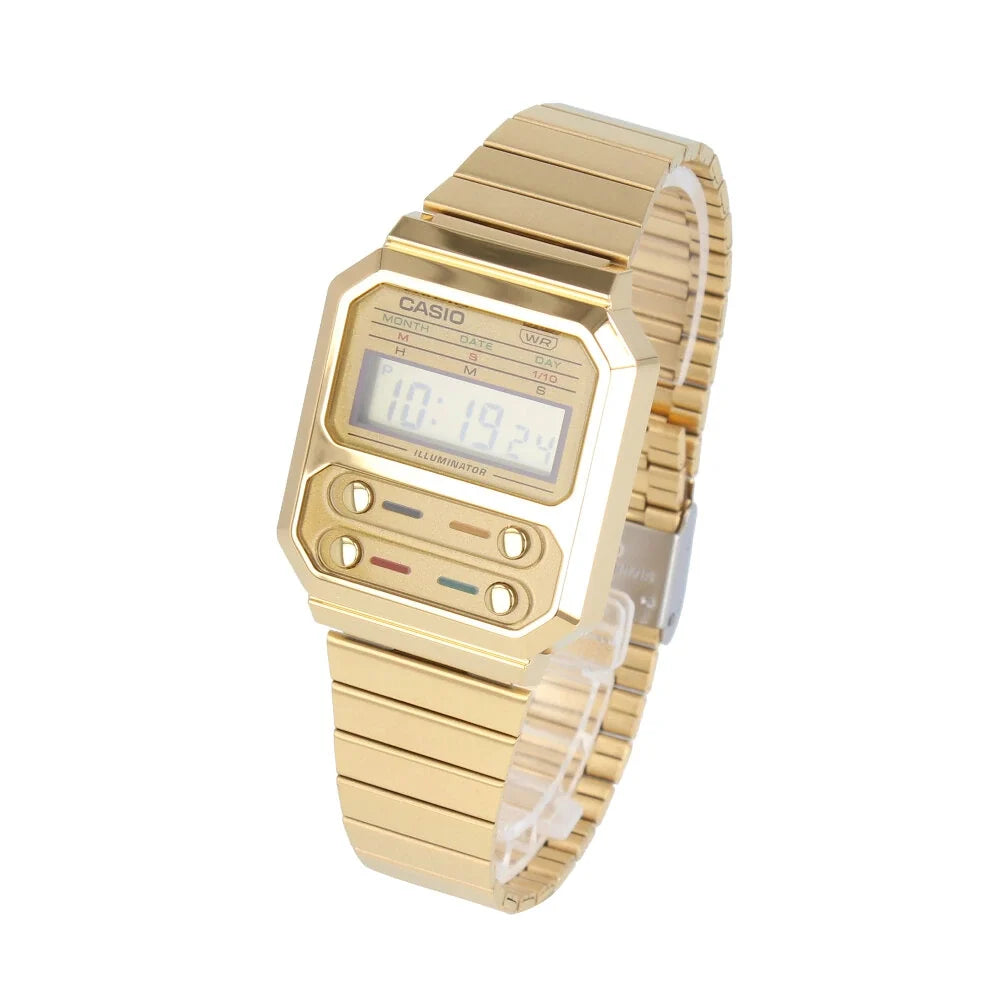 Casio Unisex, Vintage Clásico – A-100WEG-9A