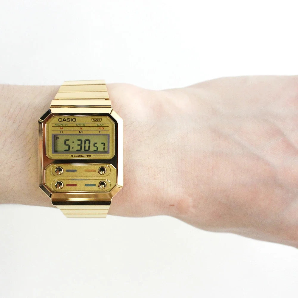Casio Unisex, Vintage Clásico – A-100WEG-9A