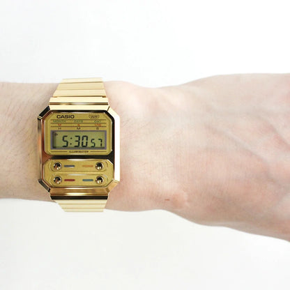 Casio Unisex, Vintage Clásico – A-100WEG-9A