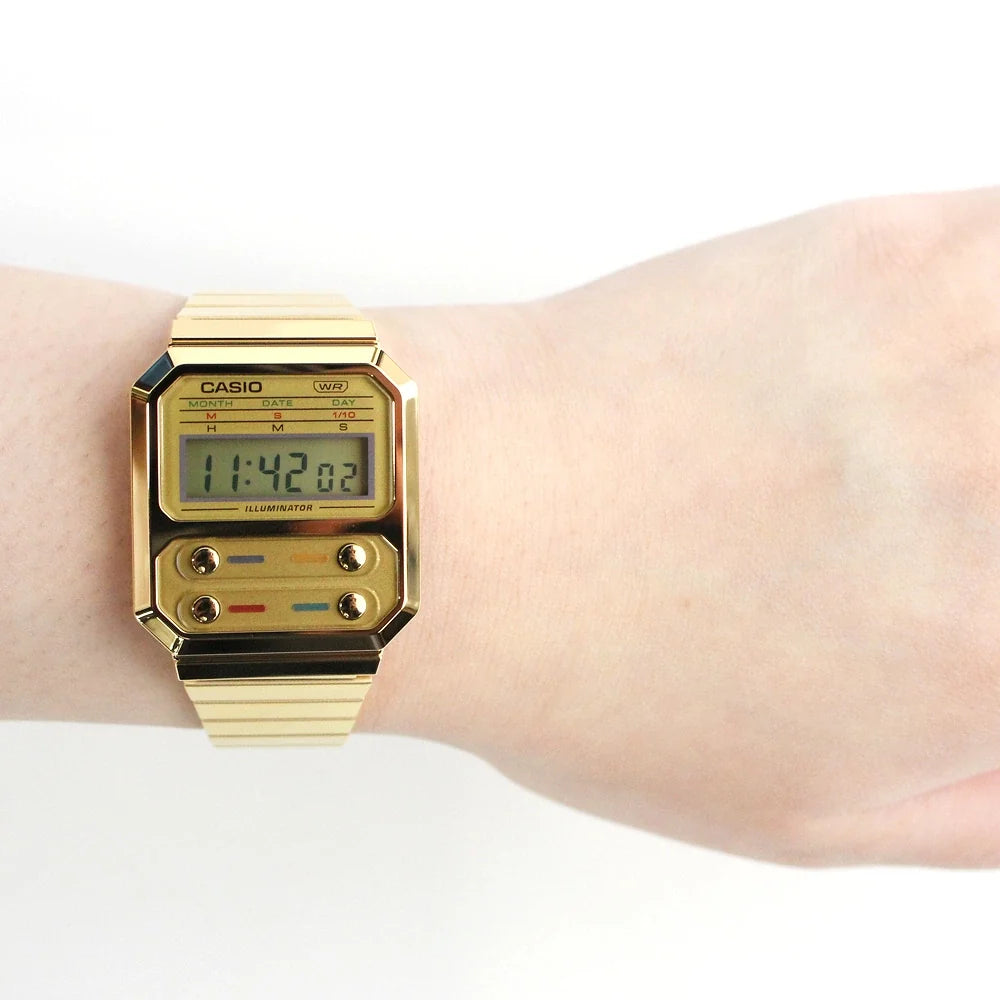 Casio Unisex, Vintage Clásico – A-100WEG-9A