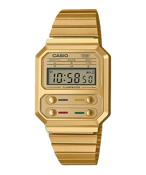Casio Unisex, Vintage Clásico – A-100WEG-9A