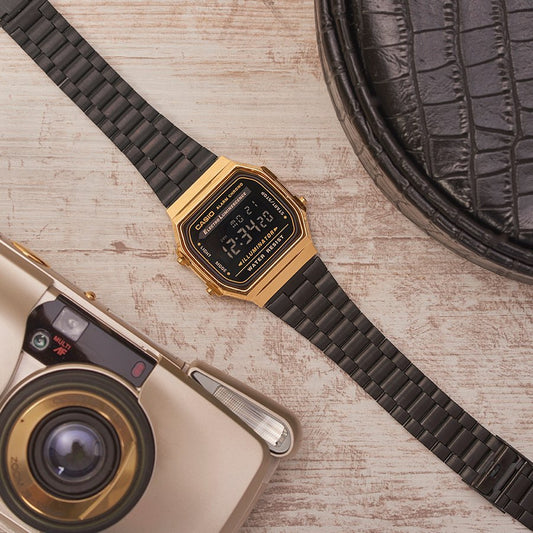 Casio Unisex, Vintage Clásico Illuminator – A-168WEGB-1B