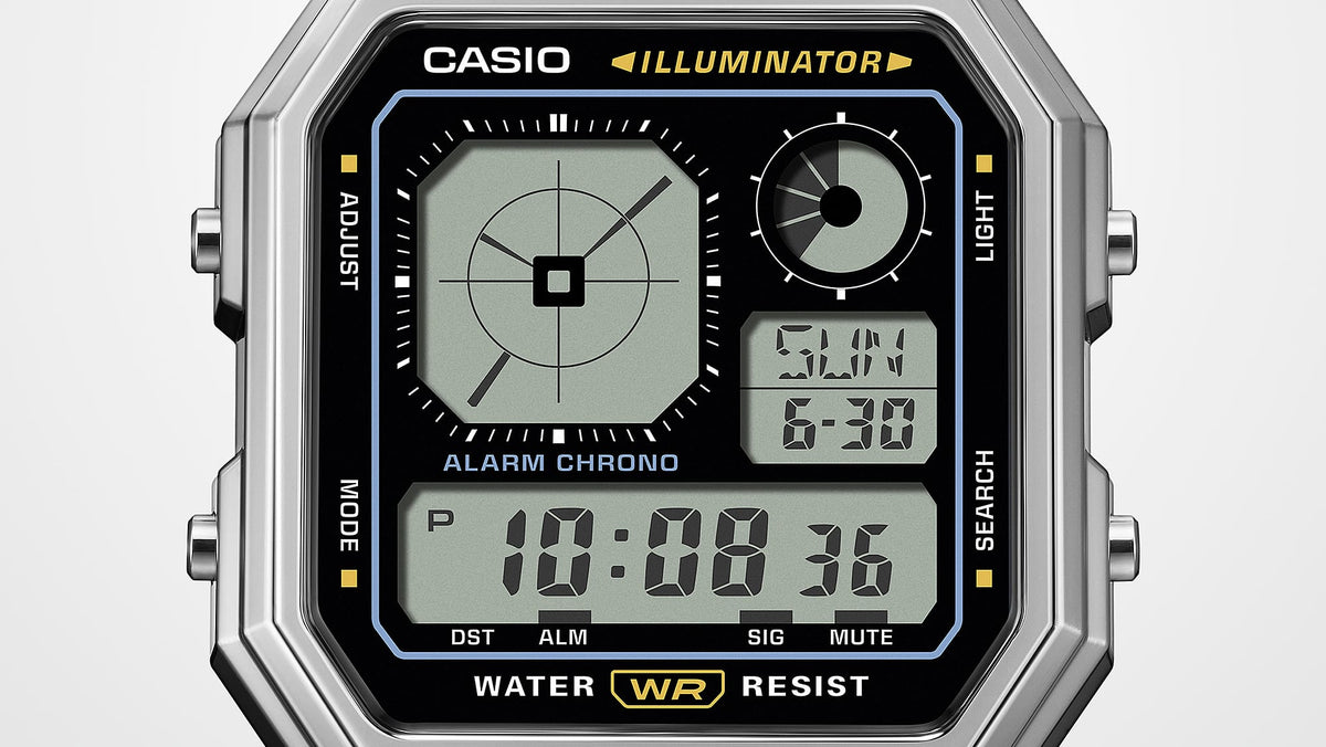 Casio de caballero pulsera de metal digital – A130WE-1A
