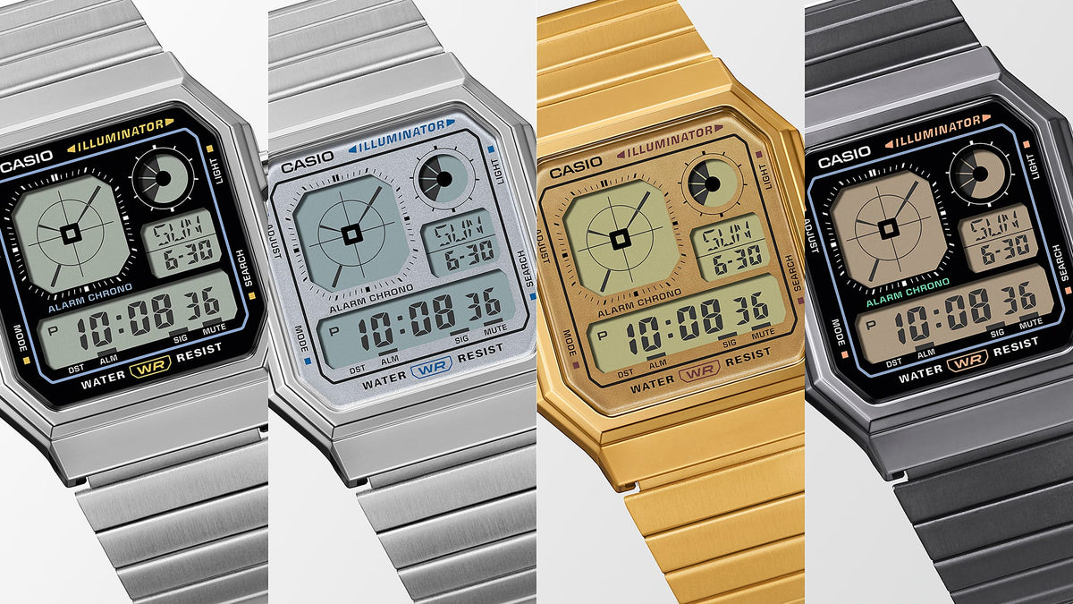 Casio de caballero pulsera de metal digital – A130WE-1A