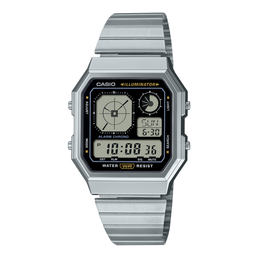 Casio de caballero pulsera de metal digital – A130WE-1A