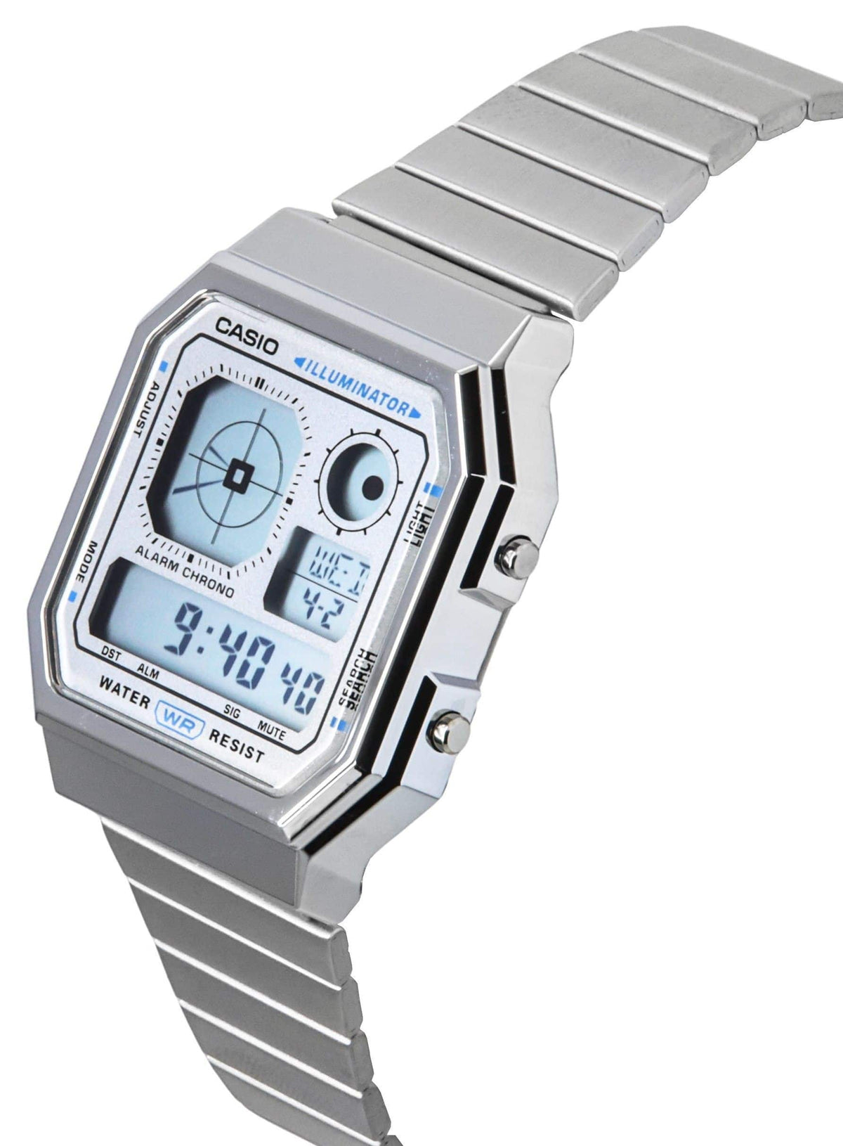 Casio de caballero correa de metal – A130WE-7A