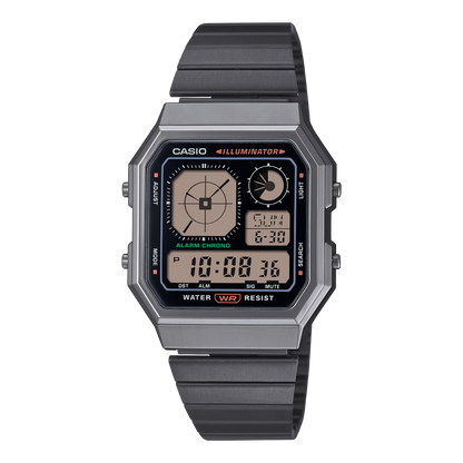 Casio de hombre pulsera de metal – A130WEGG-1A