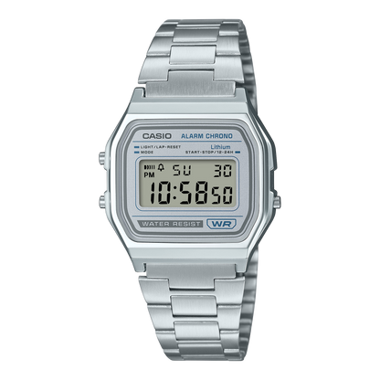 Casio Digital unisex corre de metal – A158WEA-7