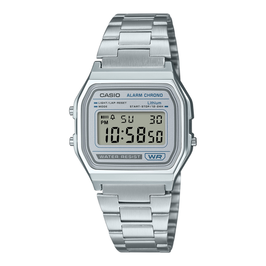 Casio Digital unisex corre de metal – A158WEA-7