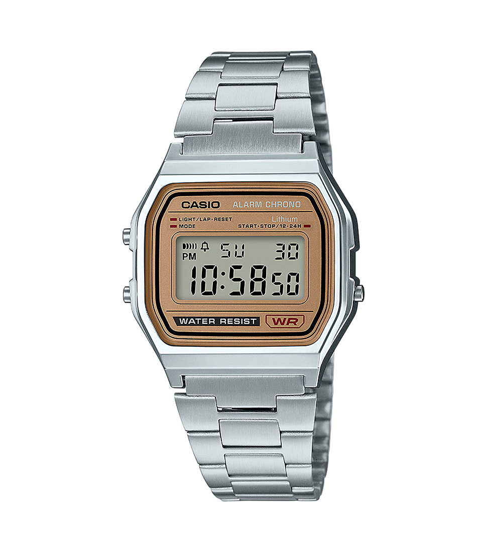 Casio unisex pulsera de metal – A158WEA-9