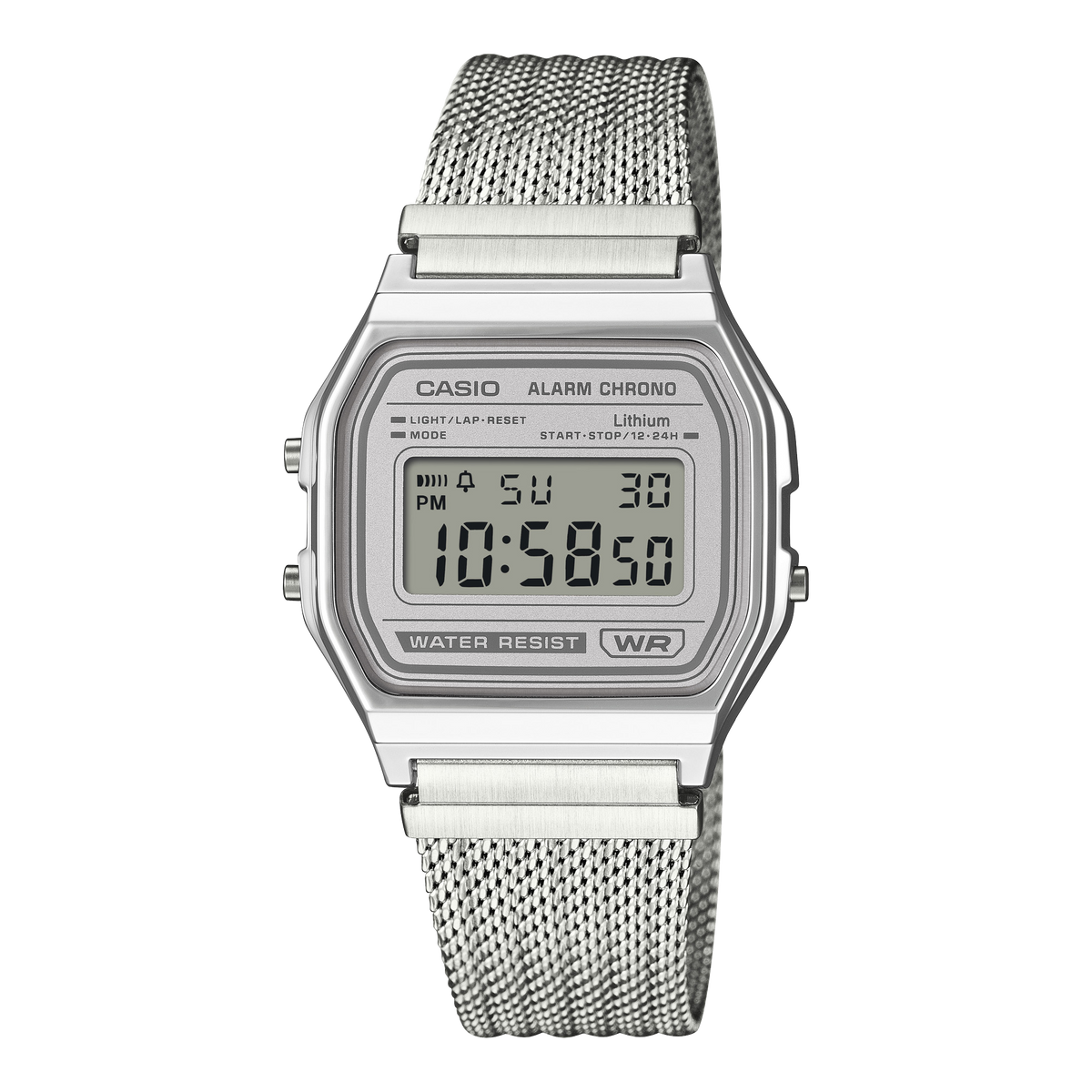 Casio unisex correa mesh – A158WEM-7