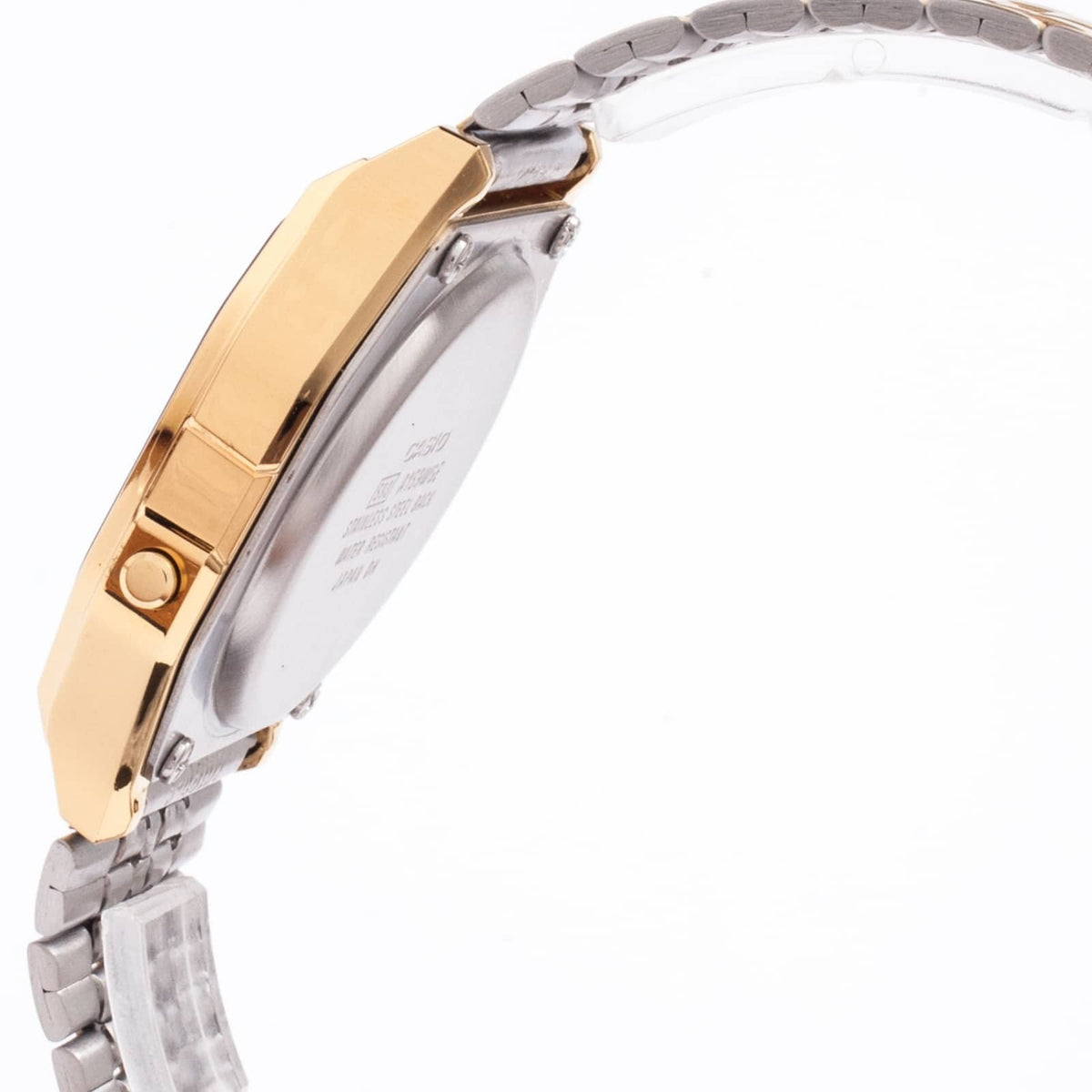 Casio Digital Vintage Clásico Unisex con Pulsera de Metal y Cronómetro – A-159WGEA-5