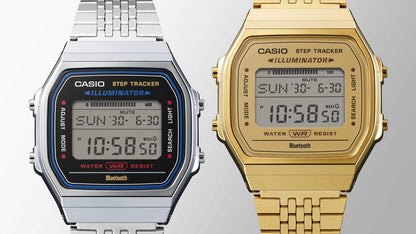 Casio vintage Bluetooth unisex pulsera de acero inoxidable – ABL-100WEG-9A
