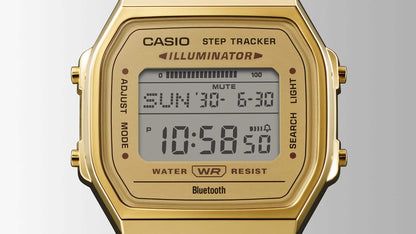 Casio vintage Bluetooth unisex pulsera de acero inoxidable – ABL-100WEG-9A