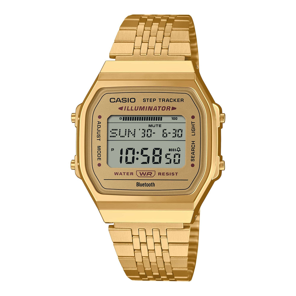 Casio vintage Bluetooth unisex pulsera de acero inoxidable – ABL-100WEG-9A