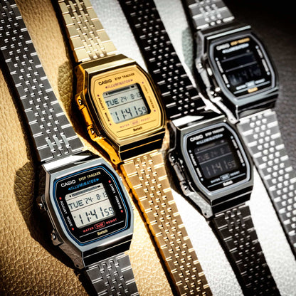 Casio Vintage con funciones Bluetooth unisex pulsera de metal – ABL-100WEGG-1B