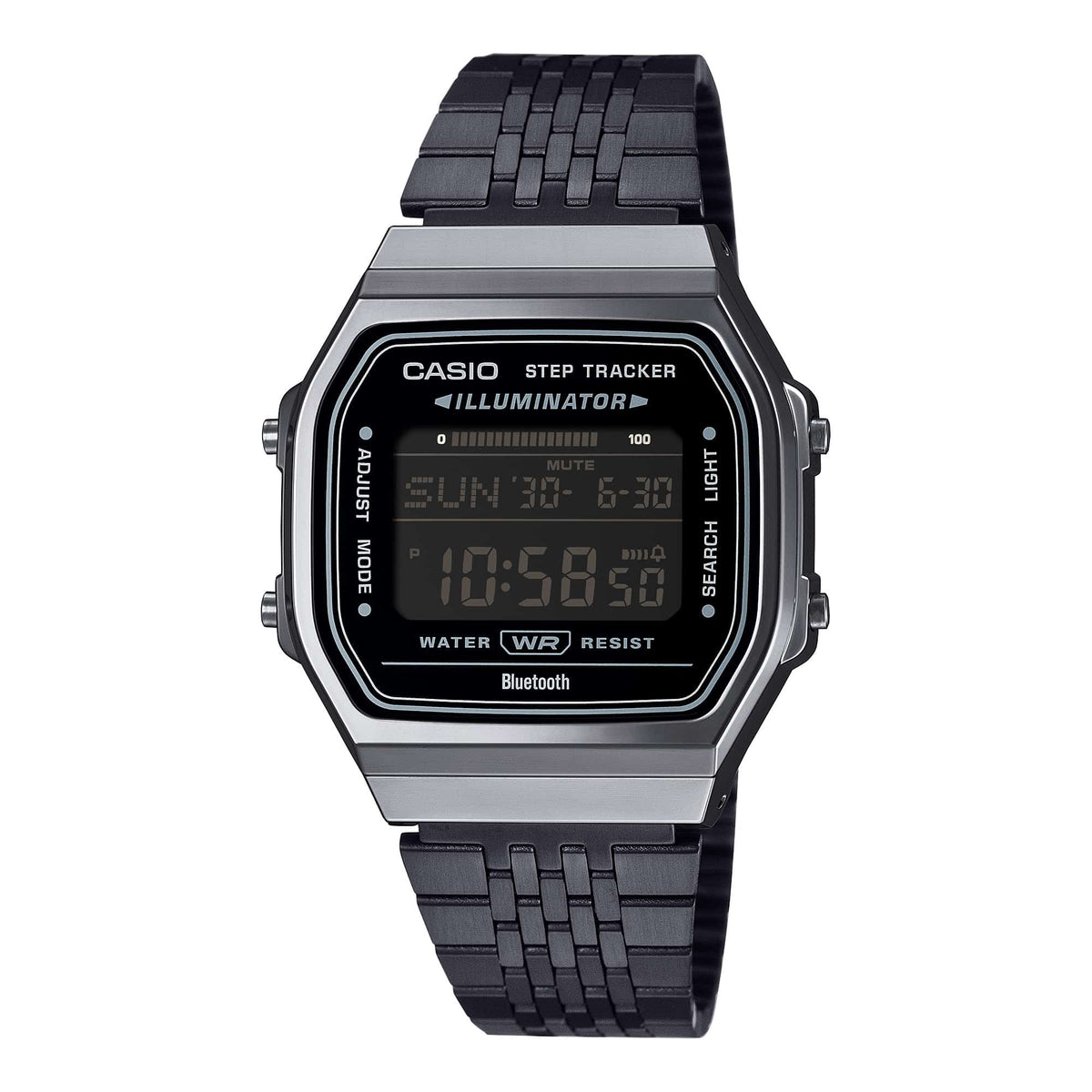Casio Vintage con funciones Bluetooth unisex pulsera de metal – ABL-100WEGG-1B