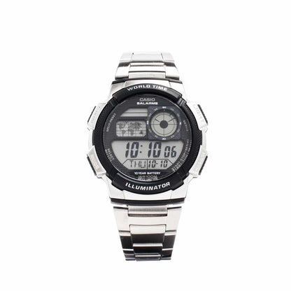 Casio para Hombre, Illuminator Hora Mundial 10 Años de Batería – AE-1000WD-1AV