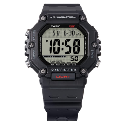 Casio unisex pulsera de caucho 10 años de batería – AE-1600H-1AV
