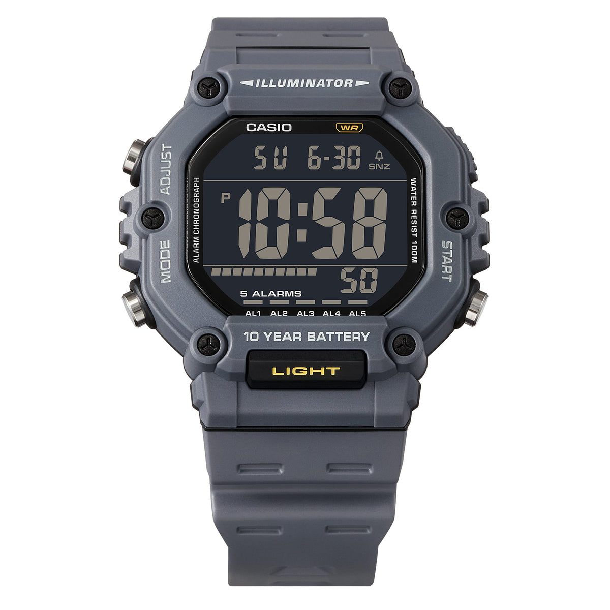 Casio pulsera de resina 10 años de batería – AE-1600H-8BV
