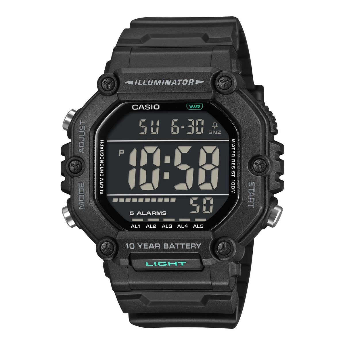 Casio de hombre correa de resina 10 años de batería – AE-1600HX-1BV