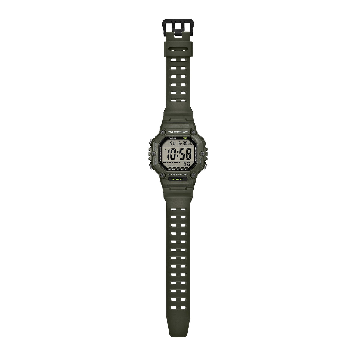 Casio digital de caballero pulsera de resina 10 años de batería – AE-1600HX-3AV