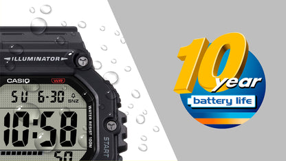 Casio digital de caballero pulsera de resina 10 años de batería – AE-1600HX-3AV