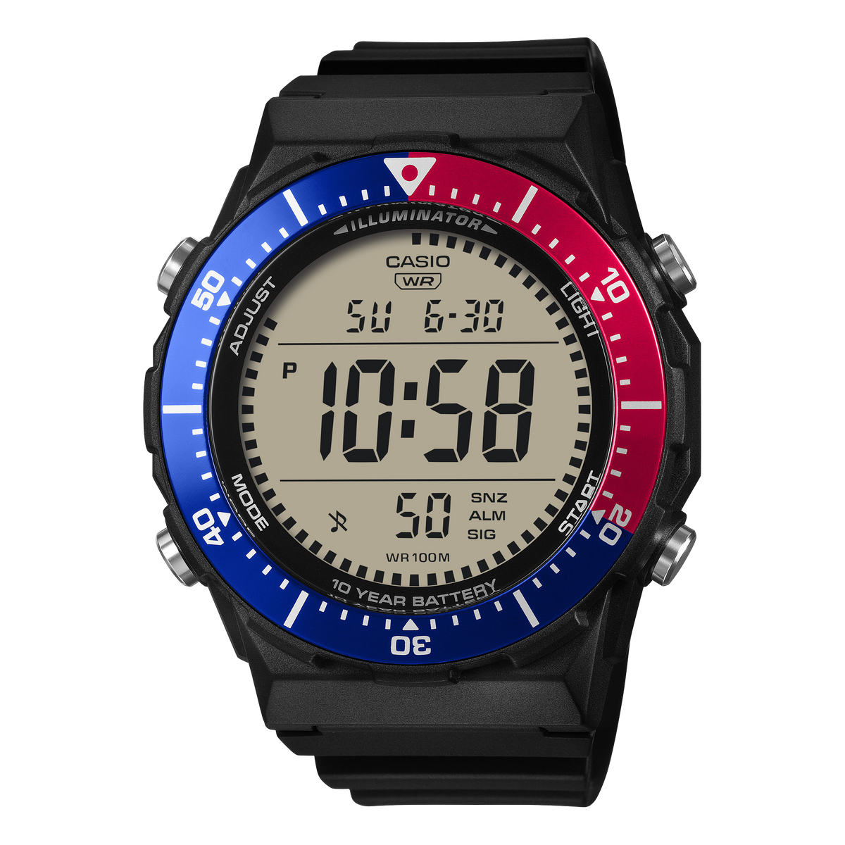 Casio de hombre Digital pulsera de caucho – AE-1700H-1A2V