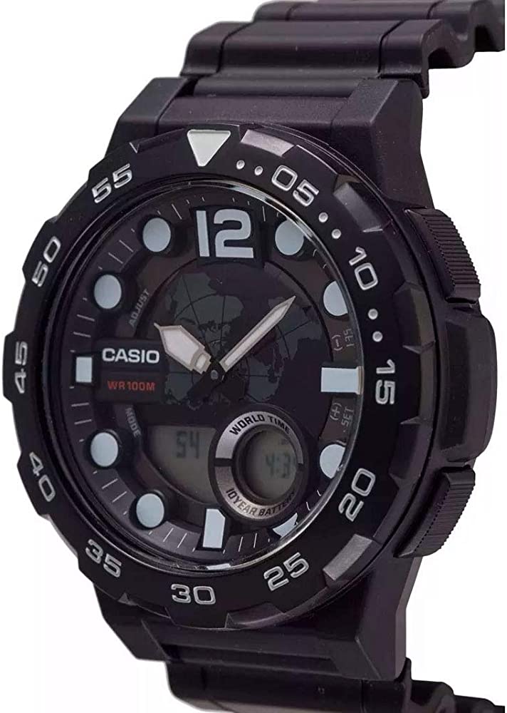 Casio para Hombre, Hora Mundial 10 Años de Batería – AEQ-100W-1AV