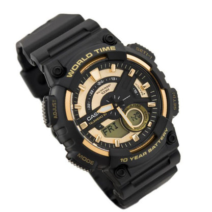 Casio para Hombre, Hora Mundial, Telememo 30, 10 Años de Batería – AEQ-110BW-9AV