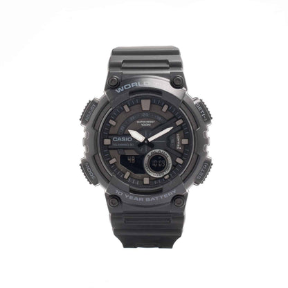 Casio para Hombre, Hora Mundial, Telememo 30, 10 Años de Batería – AEQ-110W-1BV