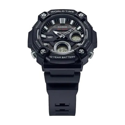 Casio para Hombre, Hora Mundial 10 Años de Batería – AEQ-120W-1AV