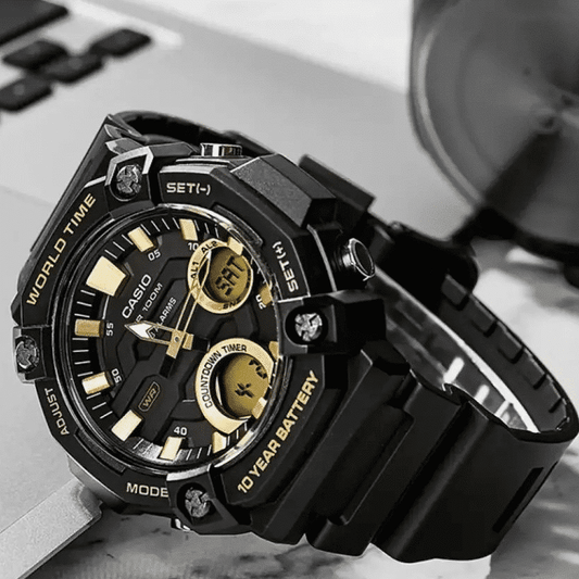 Casio para Hombre, Hora Mundial 10 Años de Batería – AEQ-120W-9AV